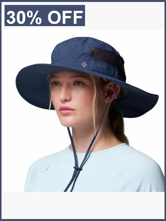 UPF 50 Sun Hat with Wide Brim Mesh Venting Adjustable Drawcord Packable Kanut Sports Evans Quick-Dry Boonie Sun Hat, UPF 50+ UV  main image 2